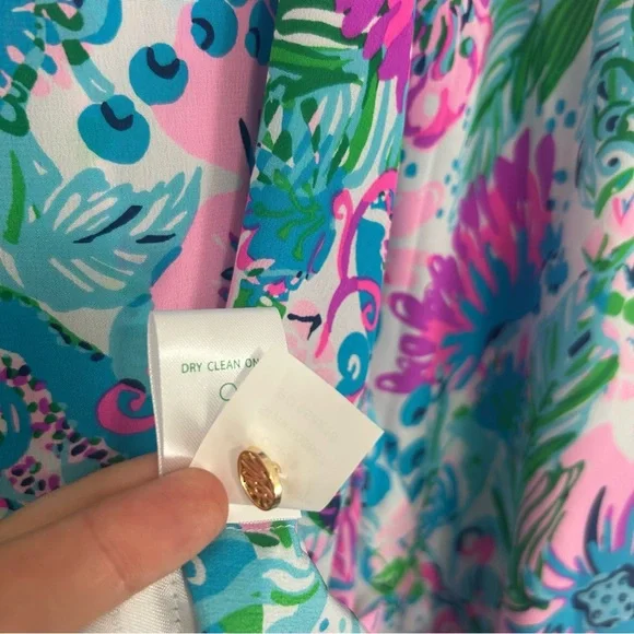NWT Lilly Pulitzer Elsa Silk Top Sz L - Picture 12 of 12